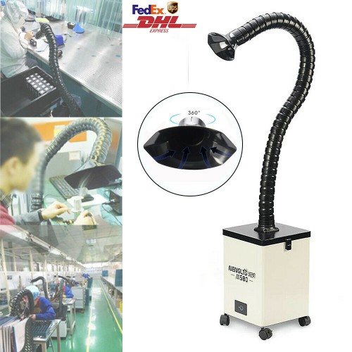 Portable Welding Fume Extractor Flexible Head Solder Smoke Filter Absorber Single Head MS80 for Professional Use image 1