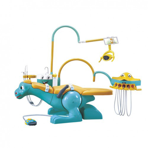 A8000-IIA Pediatric Professional Dental Unit Chair Lovely Dinosaur Chair for Children with 2 Dentist Stools image 5