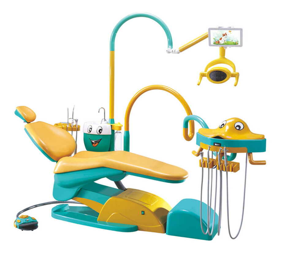A800 Cartoon Design Pediatric Professional Dental Chair Children Dental Unit with Cartoon Fish Operating Unit image 2