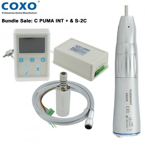 YUSENDENT COXO Professional Dental Built in Electric LED Micro Motor 1:1 Fiber-Optic Straight Handpiece image 1