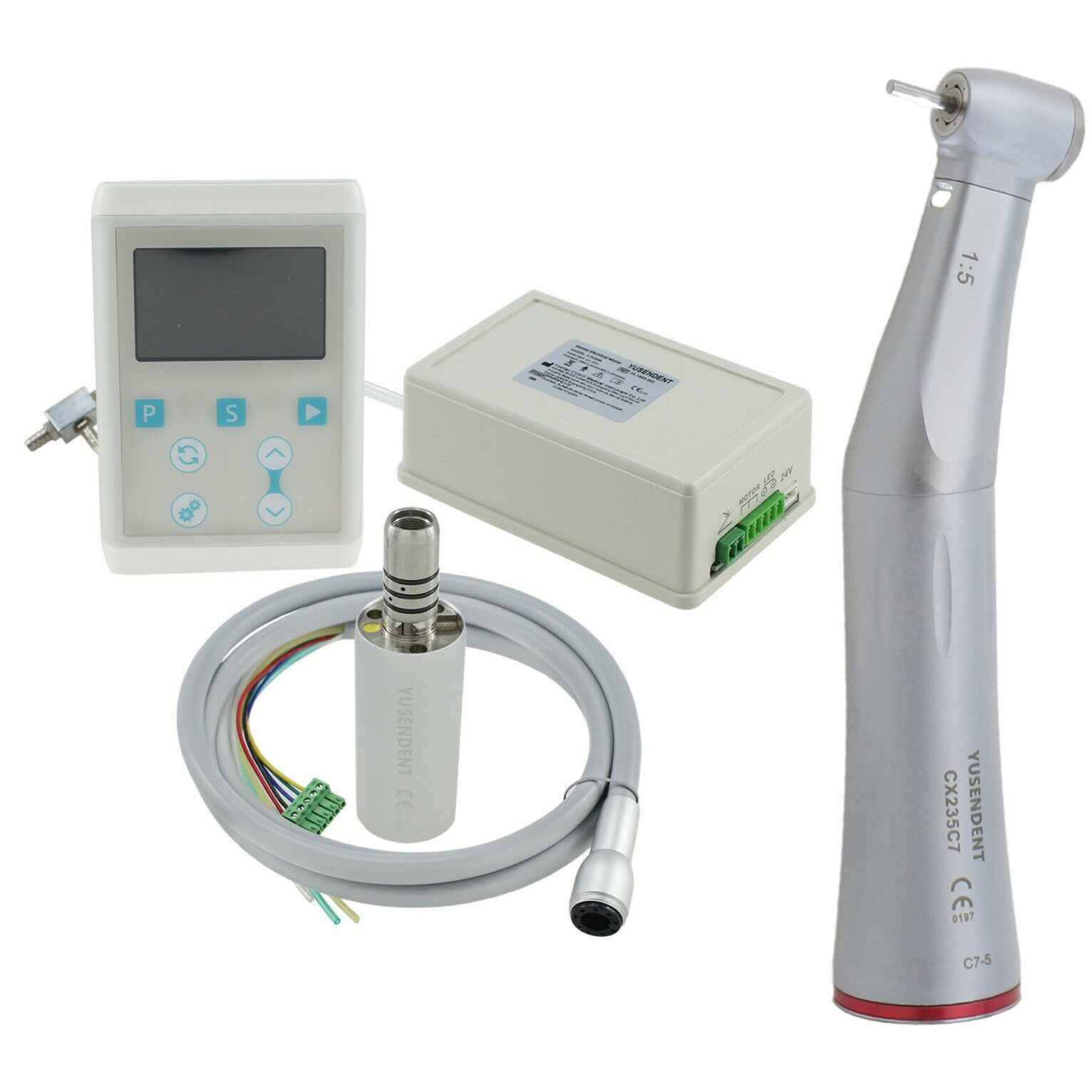 YUSENDENT COXO C PUMA INT with Dental Built in Electric LED Micro Motor 1:5 Fiber-Optic Contra-Angle Handpiece image 2