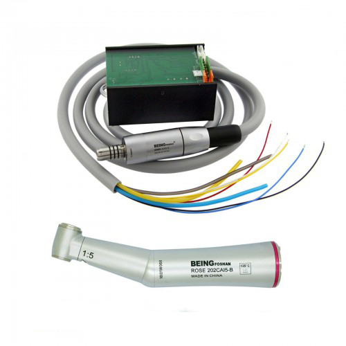 Being Professional Dental Built in Electric Motor LED 1:5 Contra-Angle Fiber-Optic Handpiece image 3