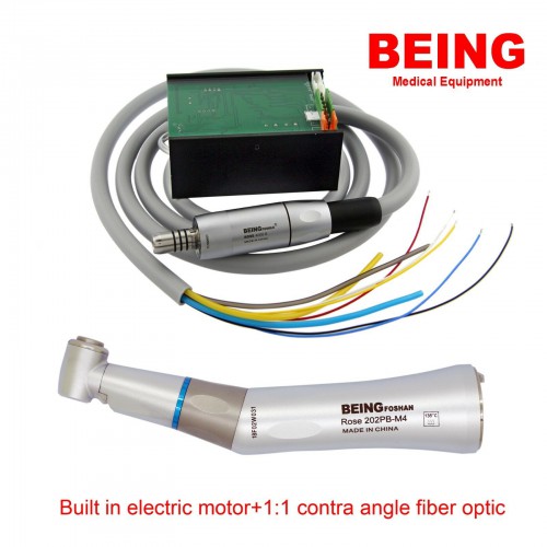 Being Dental Electric Motor LED with 1:1 Contra-Angle Fiber-Optic Handpiece image 1
