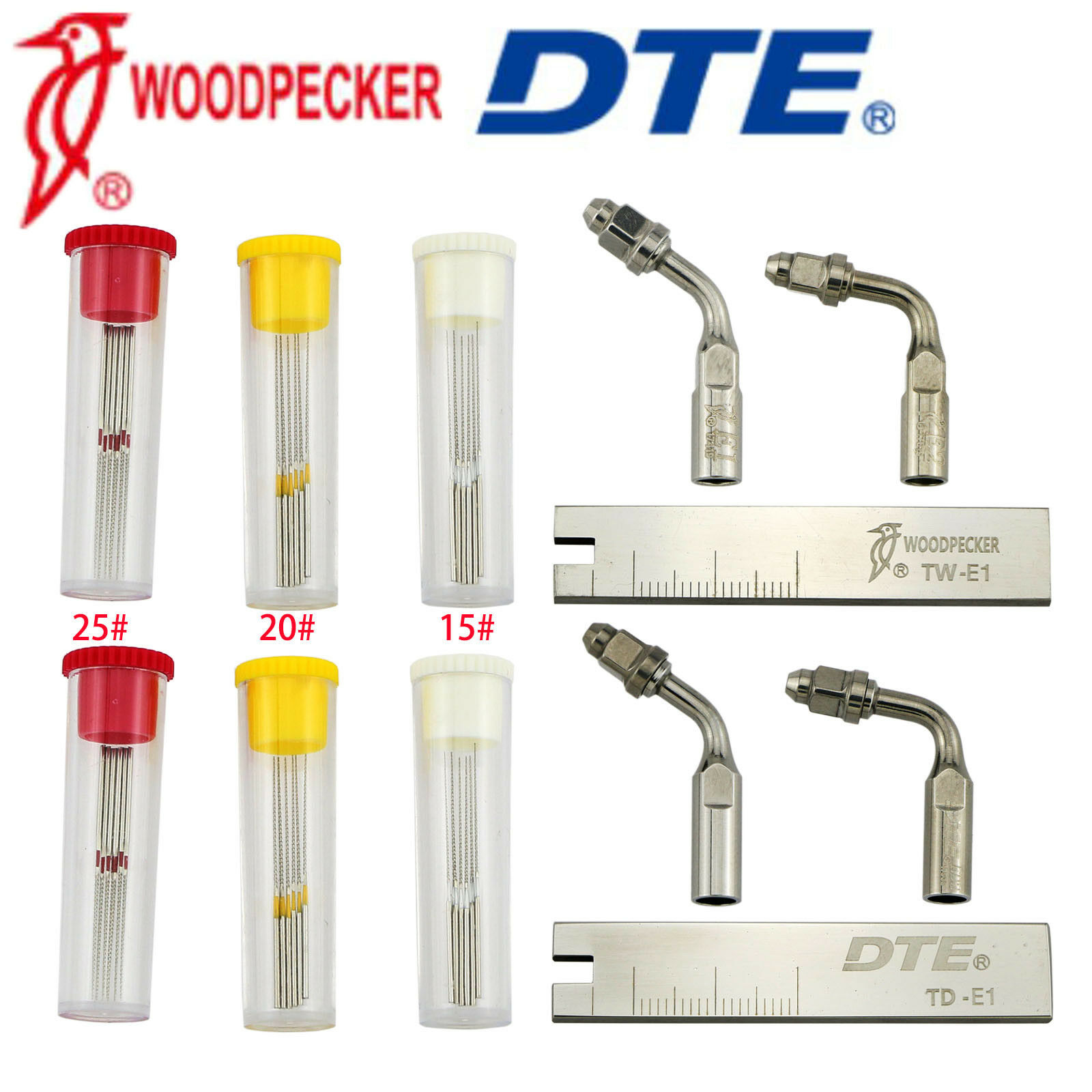 Woodpecker DTE Endo Tip U File Holder Wrench Scaler Root Canal Clean Kit, Compatible with Satelec EMS image 2