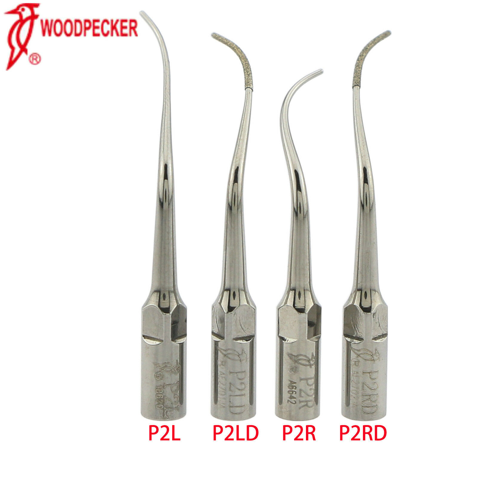 10-Piece Woodpecker Dental Ultrasonic Scaler Tips Periodontal P2L P2R P2LD P2RD, Compatible with EMS UDS image 2