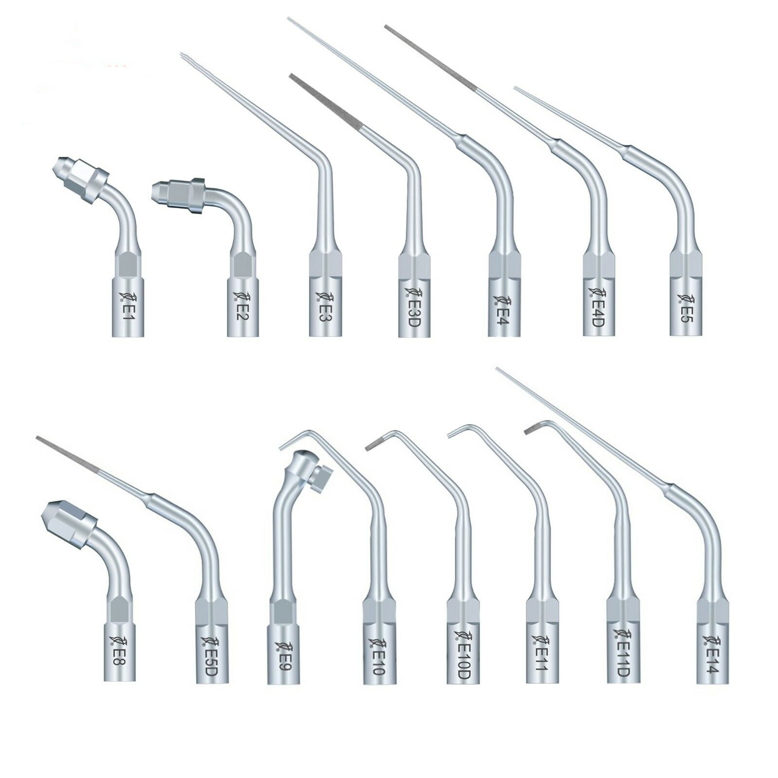 10-Piece Woodpecker Scaler Endo Tip E1 E2 E3 E3D E4 E4D E5 E5D E8 E9 E10D E11 E11D E14 image 3
