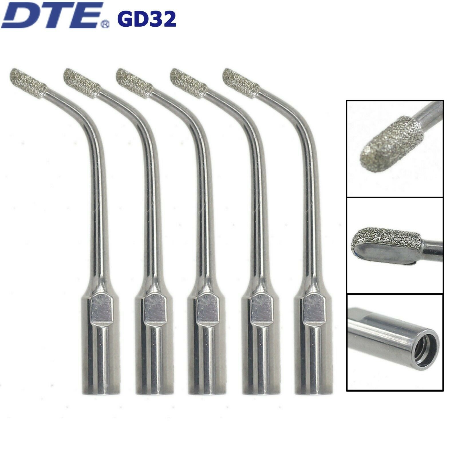 5-Piece Woodpecker DTE Ultrasonic Scaler Tip Cavity Preparation GD31 GD32, Compatible with NSK SATELEC ACTEON image 3