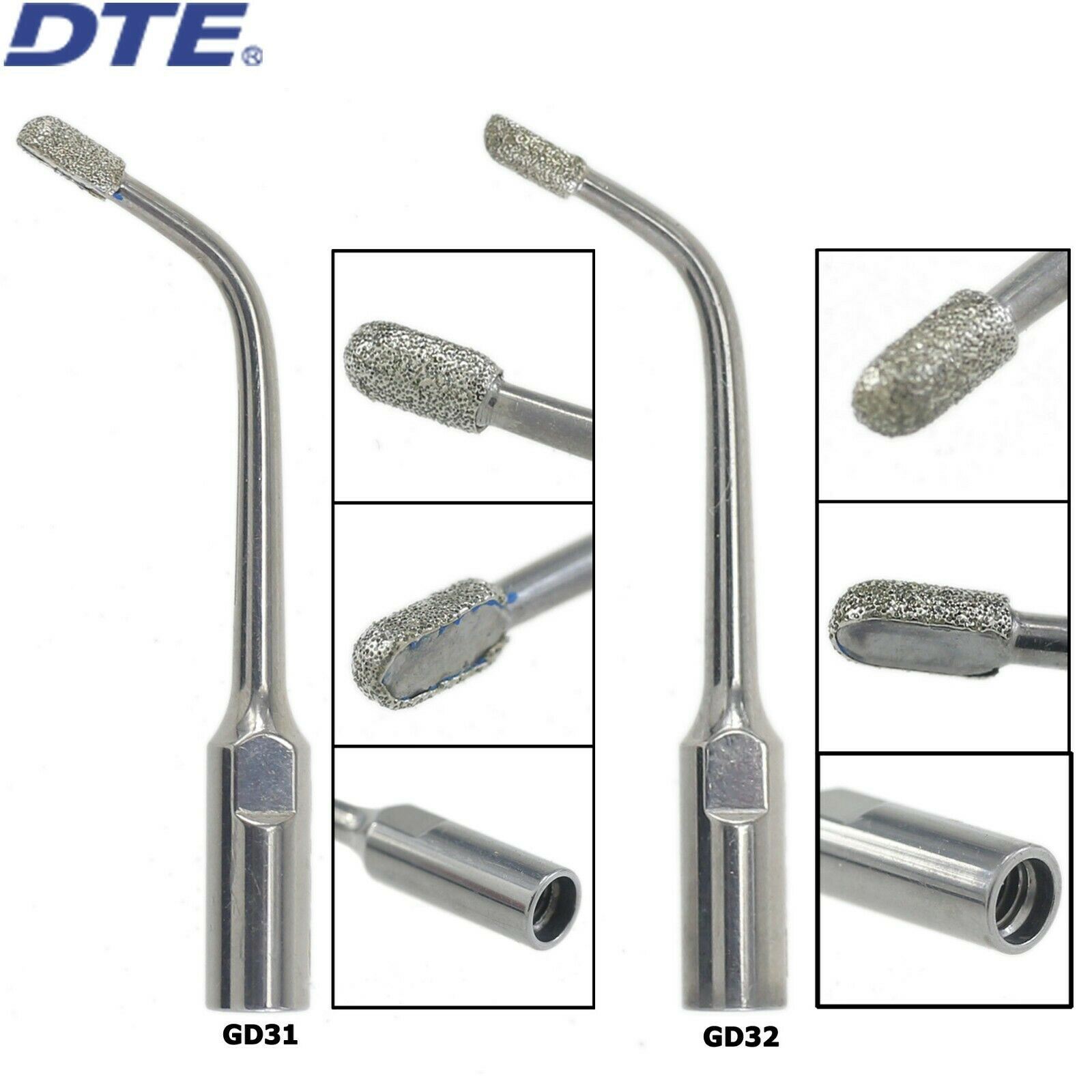 5-Piece Woodpecker DTE Ultrasonic Scaler Tip Cavity Preparation GD31 GD32, Compatible with NSK SATELEC ACTEON image 4