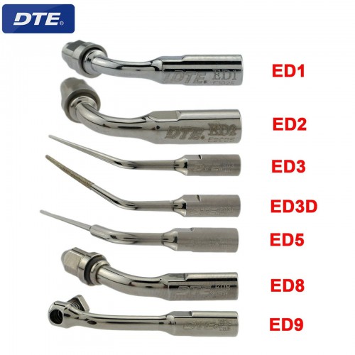 5-Piece Woodpecker DTE Dental Ultrasonic Scaler Endodontics Tips ED1 ED2 ED3 ED5 ED5D ED8 ED9, Compatible with NSK Satelec image 1