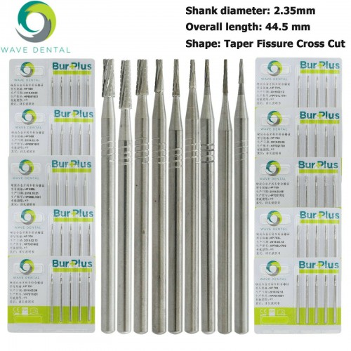 5-Pack Wave Dental Carbide Burs for Low-Speed Straight Handpiece HP 698 699 701 703 704 image 1