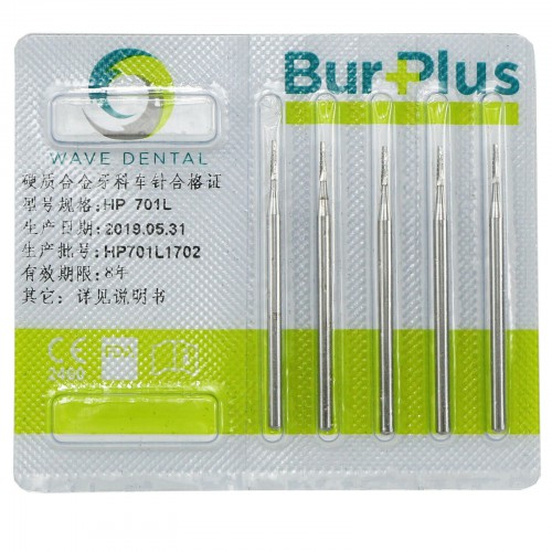 5 Boxes SBT Professional Dental Carbide Long Burs HP 699L 701L 703L Taper Flat End Crosscut Low-Speed image 1