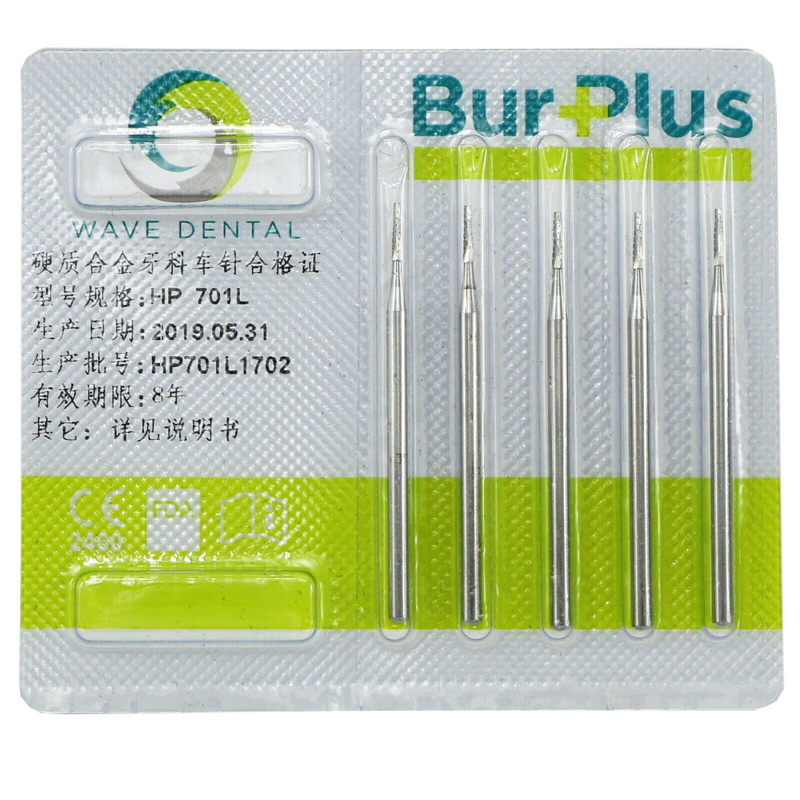5 Boxes SBT Professional Dental Carbide Long Burs HP 699L 701L 703L Taper Flat End Crosscut Low-Speed image 2