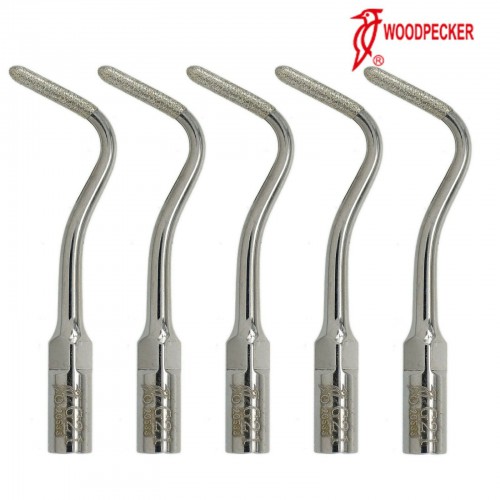 5-Piece Woodpecker Dental Scaler Tip G21 Diamond Coated Dentine Polish, Compatible with EMS PIEZON image 1