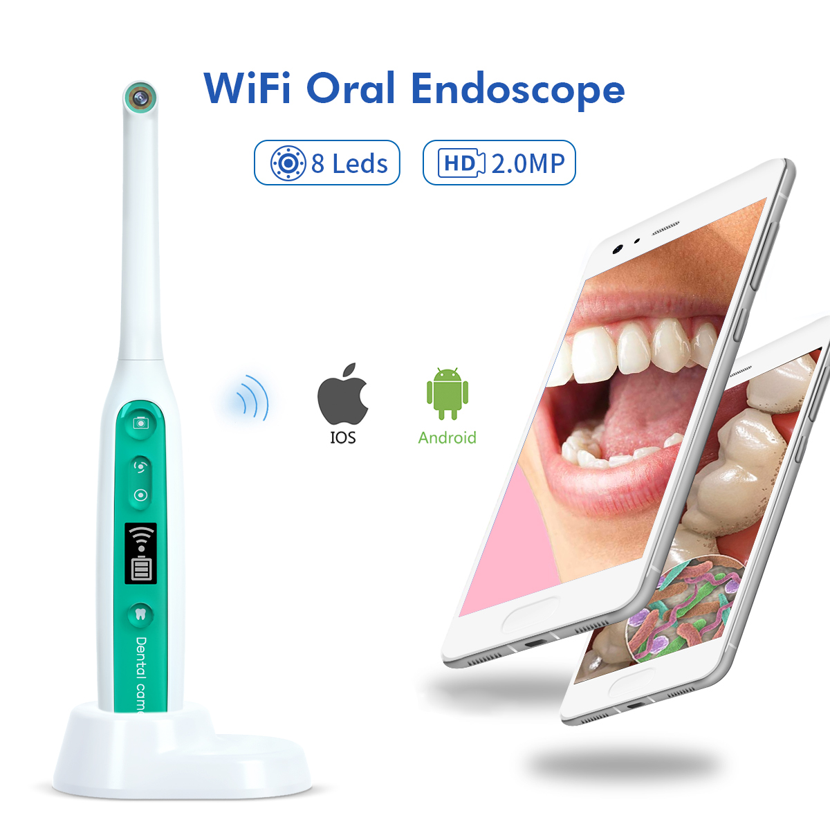 Professional Dental Intraoral Camera Teeth for Mouth Inspection Wifi Intra Oral Scanner 1080P image 2