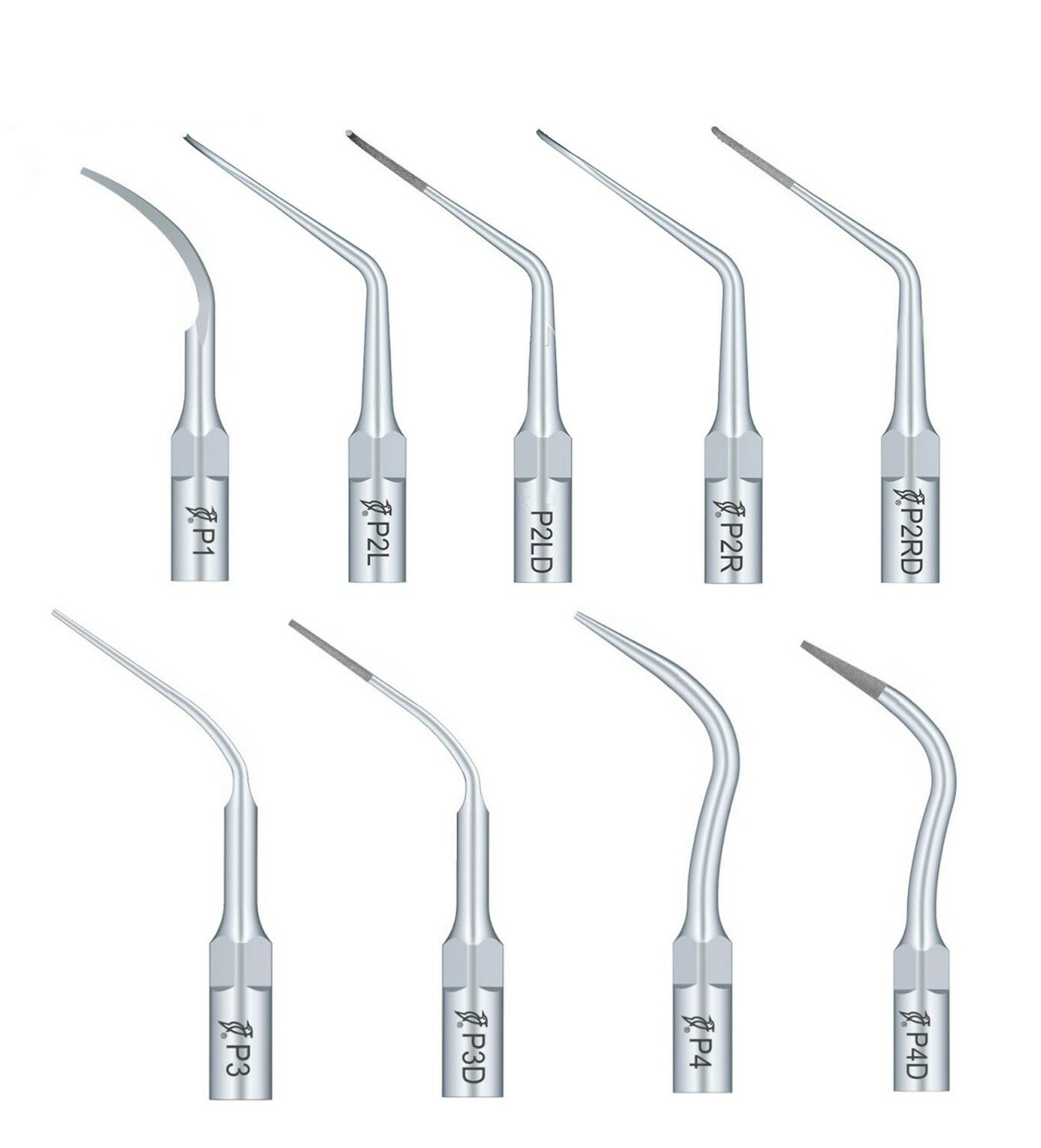 10-Piece Woodpecker Ultrasonic Scaler Tip Periodontic P1 P2L P2R P2LD P2RD P3 P3D P4 P4D image 3