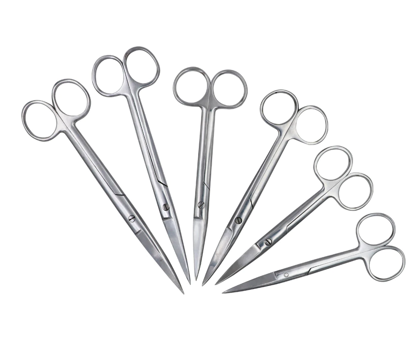 14cm/16cm/18cm Stainless Steel Surgical Scissors Straight Curved Tip Head Scissors Forceps for Professional Dental Clinic image 3