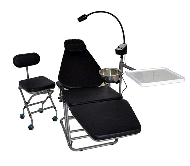 Dynamic DU32L Portable Professional Dental Chair with LED Examination Light DLG101 and Dental Stool DS08 image 2