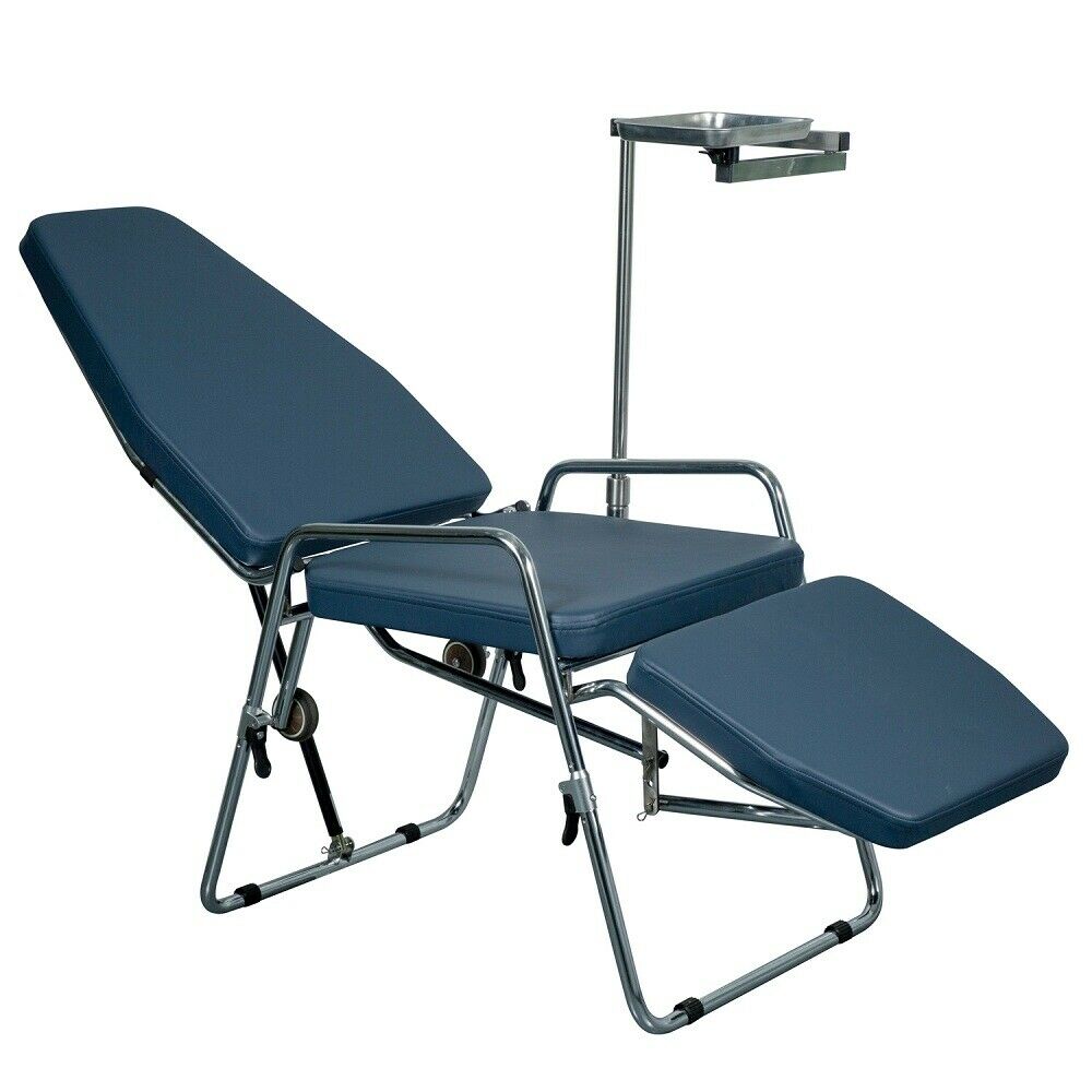 GREELOY GU-P101 Adjustable Portable Professional Dental Folding Chair Stainless Steel Frame with Black Backpack image 2