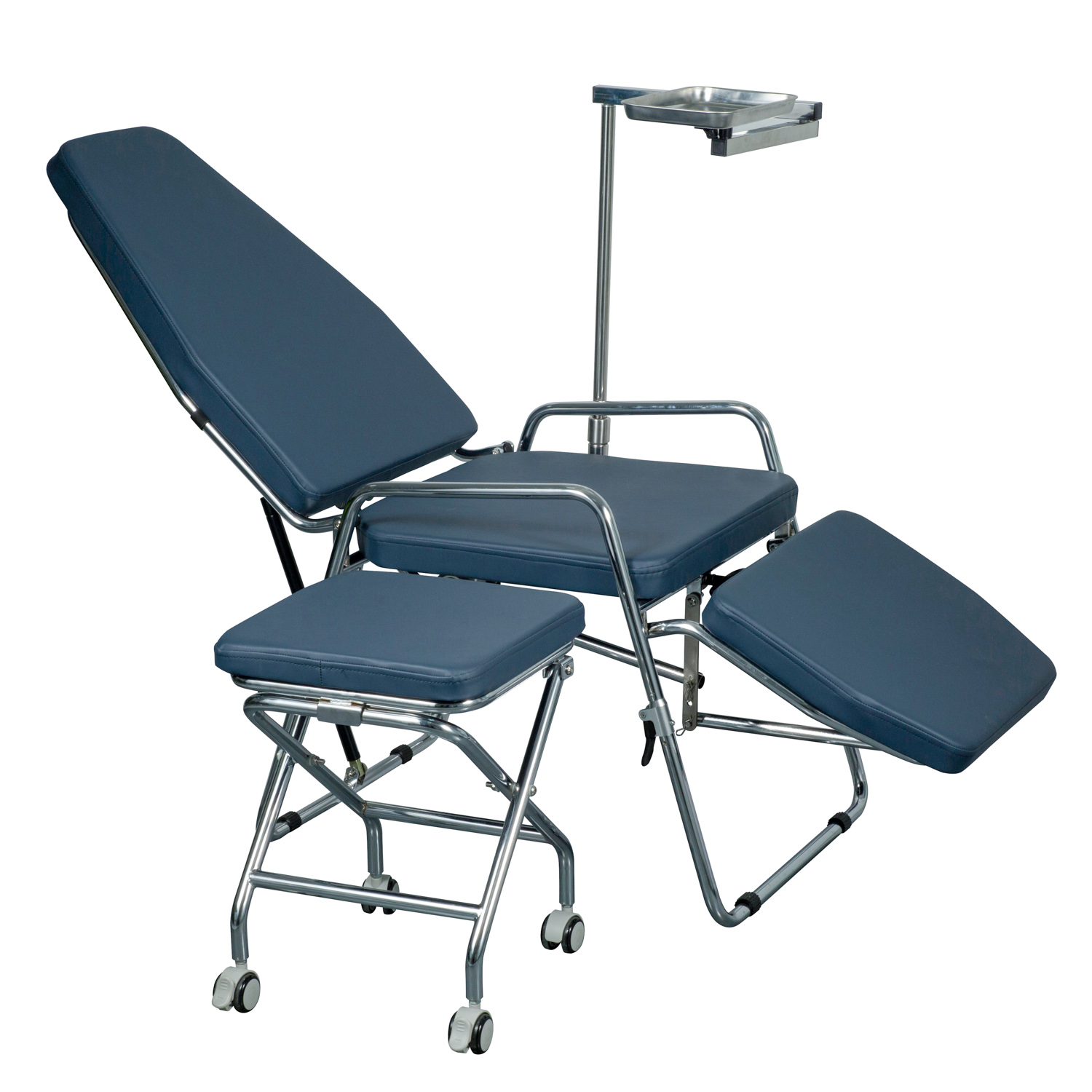 GREELOY GU-P101 Adjustable Foldable Portable Dental Chair with Dentist Folding Stools Kit image 2