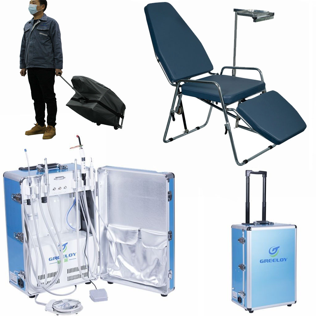 GREELOY® GU-P206 Portable Dental Unit with Curing Light and Scaler Handpiece and Portable Dental Chair GU-P101 image 3