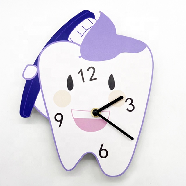 Professional Dental Wall Clock for Dental Clinic Tooth Shape Wall Clocks Dentist Gift image 2