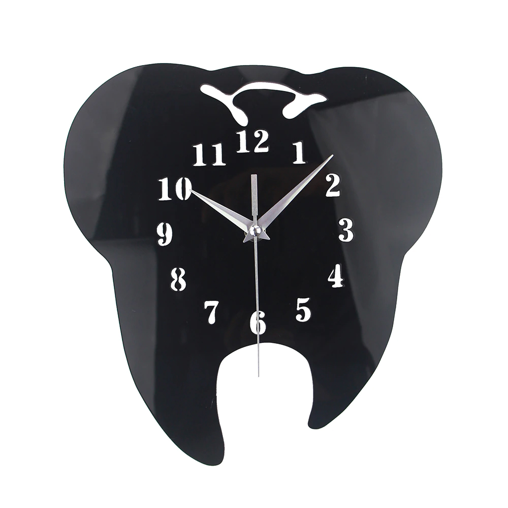 Tooth Wall Clocks Tooth Dentistry Wall Clock Laser Cut Professional Dental Clinic Decor Teeth Clock Care Dental Doctor Gift image 2