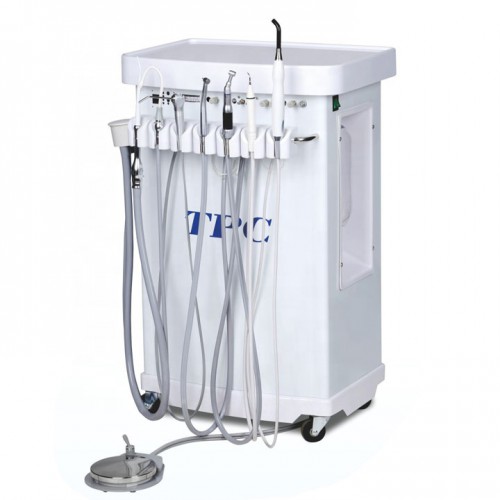 TPC MC3600 Mobile Professional Dental Delivery Cart Unit Built-in Oil-Free Air Compressor image 1