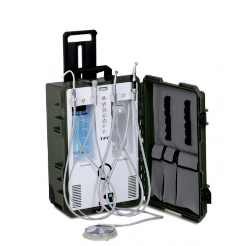 TPC PC2630 Self Contained Portable Dental Delivery Unit System with Air Compressor and 3 Way Syringe image 1