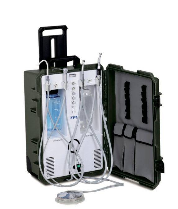 TPC PC2630 Self Contained Portable Dental Delivery Unit System with Air Compressor and 3 Way Syringe image 2