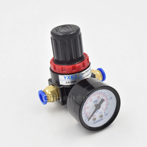 6/8/10/12mm Air Compressor Pressure Regulator Reduction Valve W/H 2 Connecters for Professional Use image 2