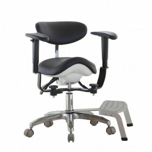 Qiyuan Professional Dental Microscope Dynamic Chair Saddle Stool Dentist Chair W/ Foot Base SDS-PB1 image 1