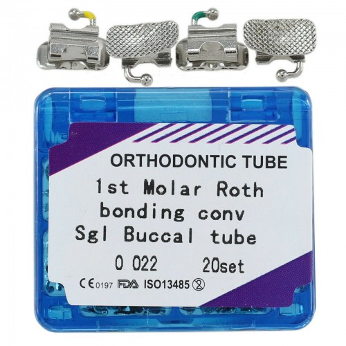 Dental Orthodontic Buccal Tube Convertible Roth 0.022 1St Molar 20-Set Bonding image 1