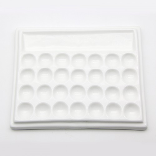 28 Slots Professional Dental Lab Porcelain Mixing Watering Plate Wet Tray image 1