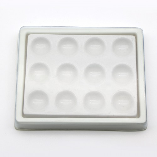 12 Slots Professional Dental Lab Porcelain Mixing Ceramic Watering Plates image 1