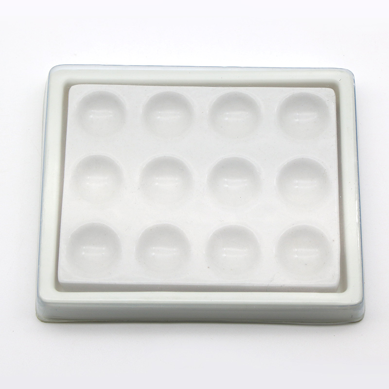 12 Slots Professional Dental Lab Porcelain Mixing Ceramic Watering Plates image 2