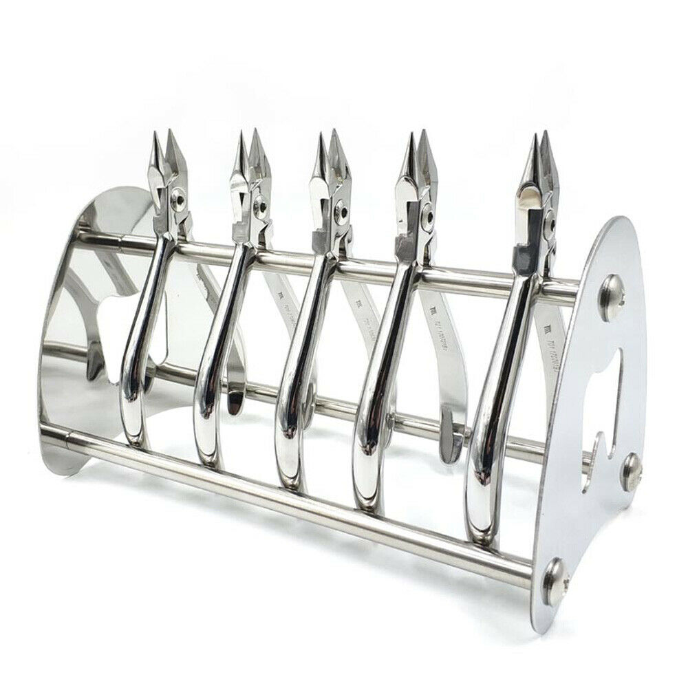 5-Piece Dental Stainless Steel Stand Holder for Orthodontic Pliers Forceps Scissors image 2