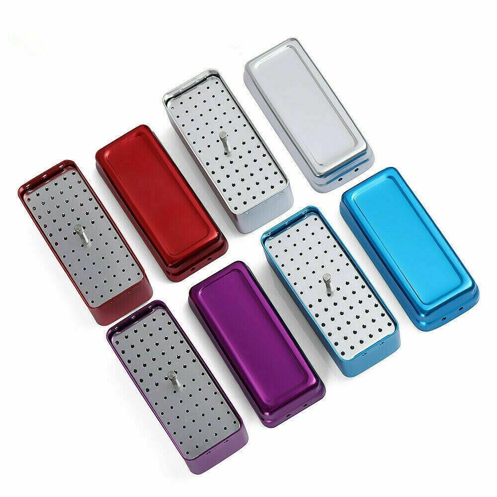 5-Piece 72-Hole Dental FG Bur Endo File Holder Stand Autoclave Disinfection Case Box image 2
