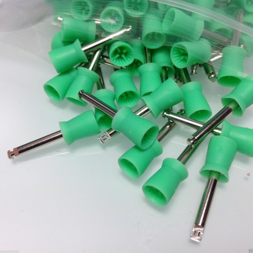 1,000-Piece Green Latch-Type Prophy Cups, 6.3 mm
