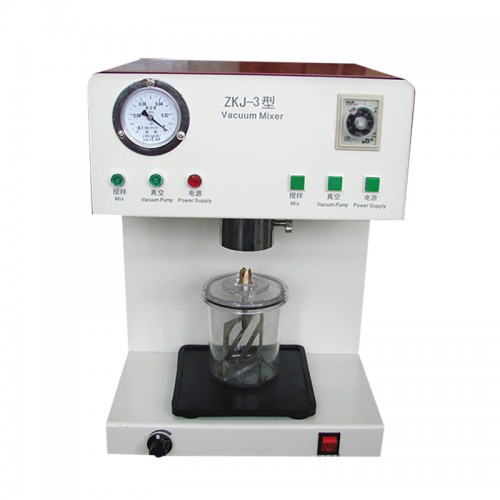 Professional Dental Lab Negative Pressure Vacuum Mixer Machine Built-in Pump ZKJ-3 image 1