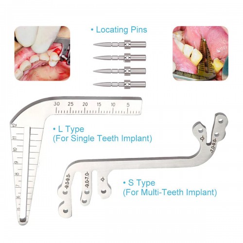 Professional Dental Implant Surgical Drill Guide Locator Instruments Set Implant Measuring Ruler Kit image 1