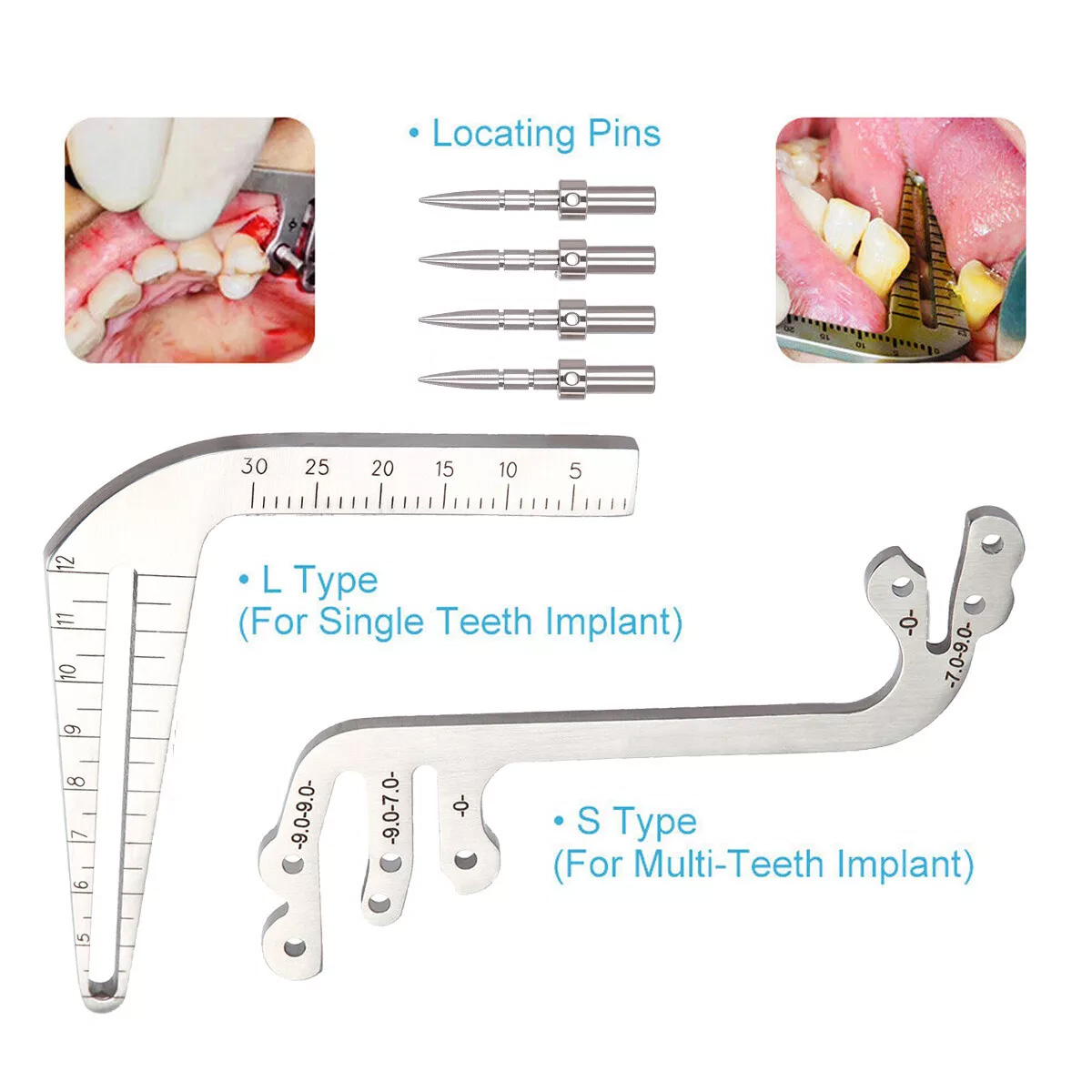 Professional Dental Implant Surgical Drill Guide Locator Instruments Set Implant Measuring Ruler Kit image 2
