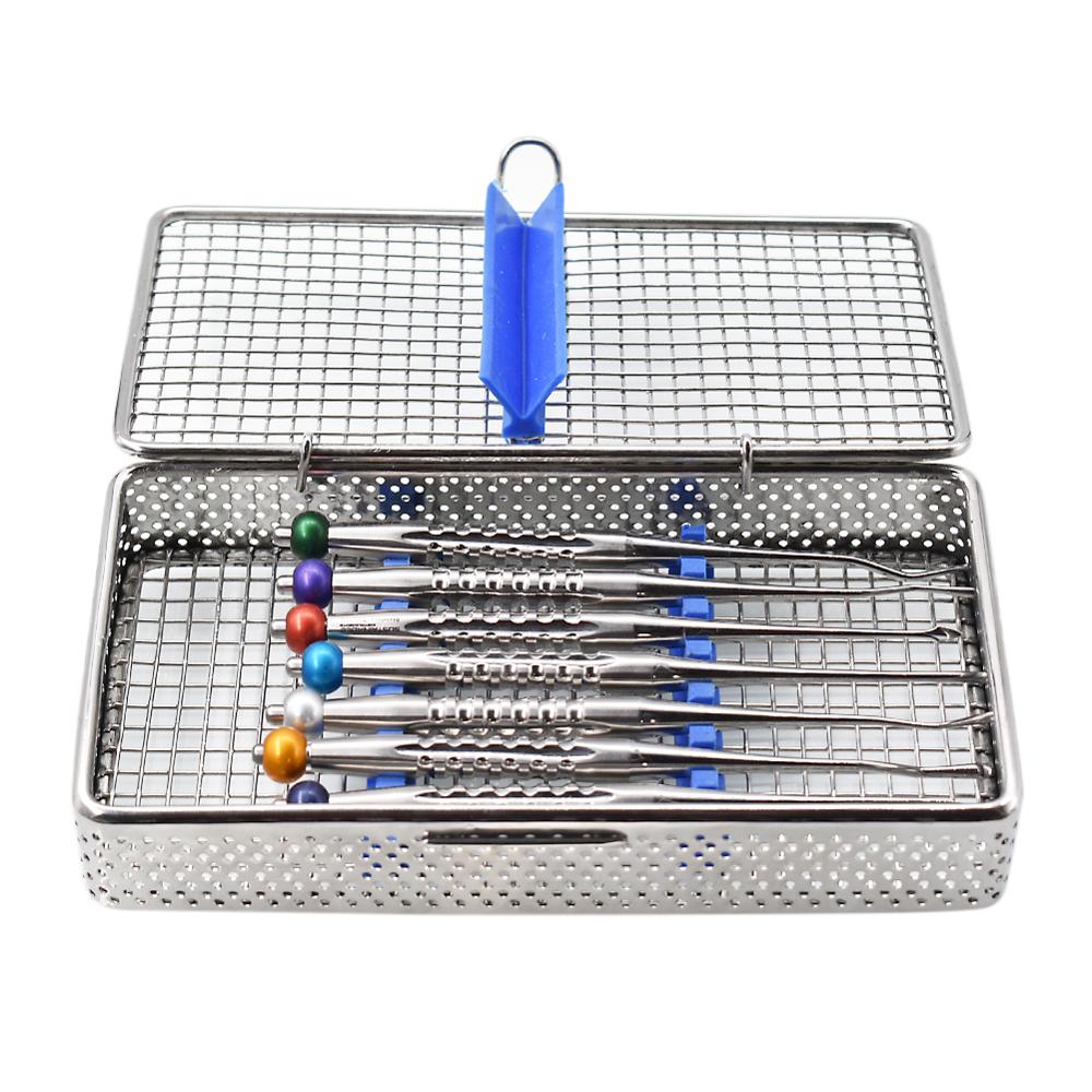7-Piece/Kit Dental Implant Instrument Stainless Steel Luxating Root Elevator with Case Teeth Extraction Tools image 2