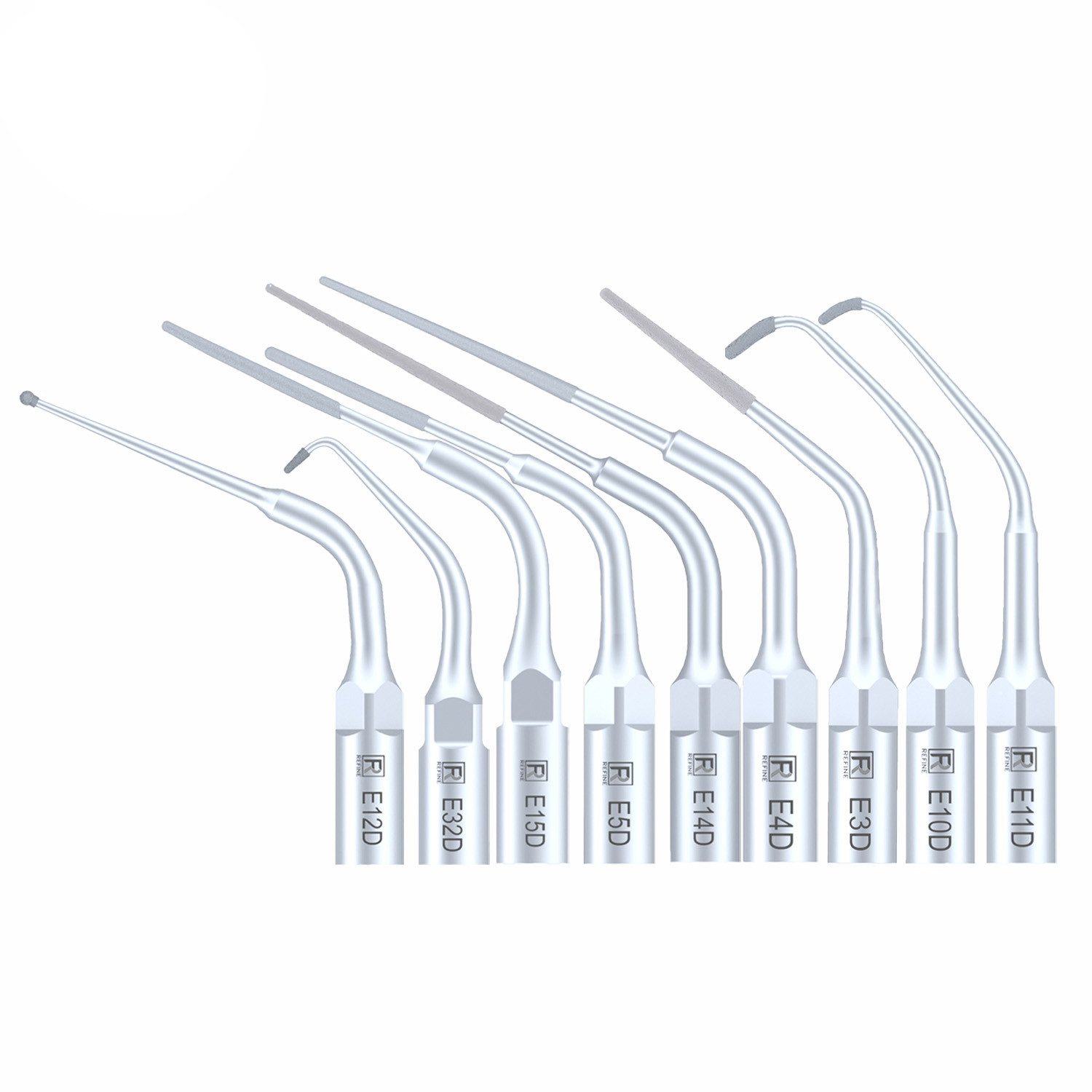 10-Piece Refine Ultrasonic Scaler Tips E3D E4D E5D E10D E11D E12D E14D E15D, Compatible with Woodpecker EMS image 3