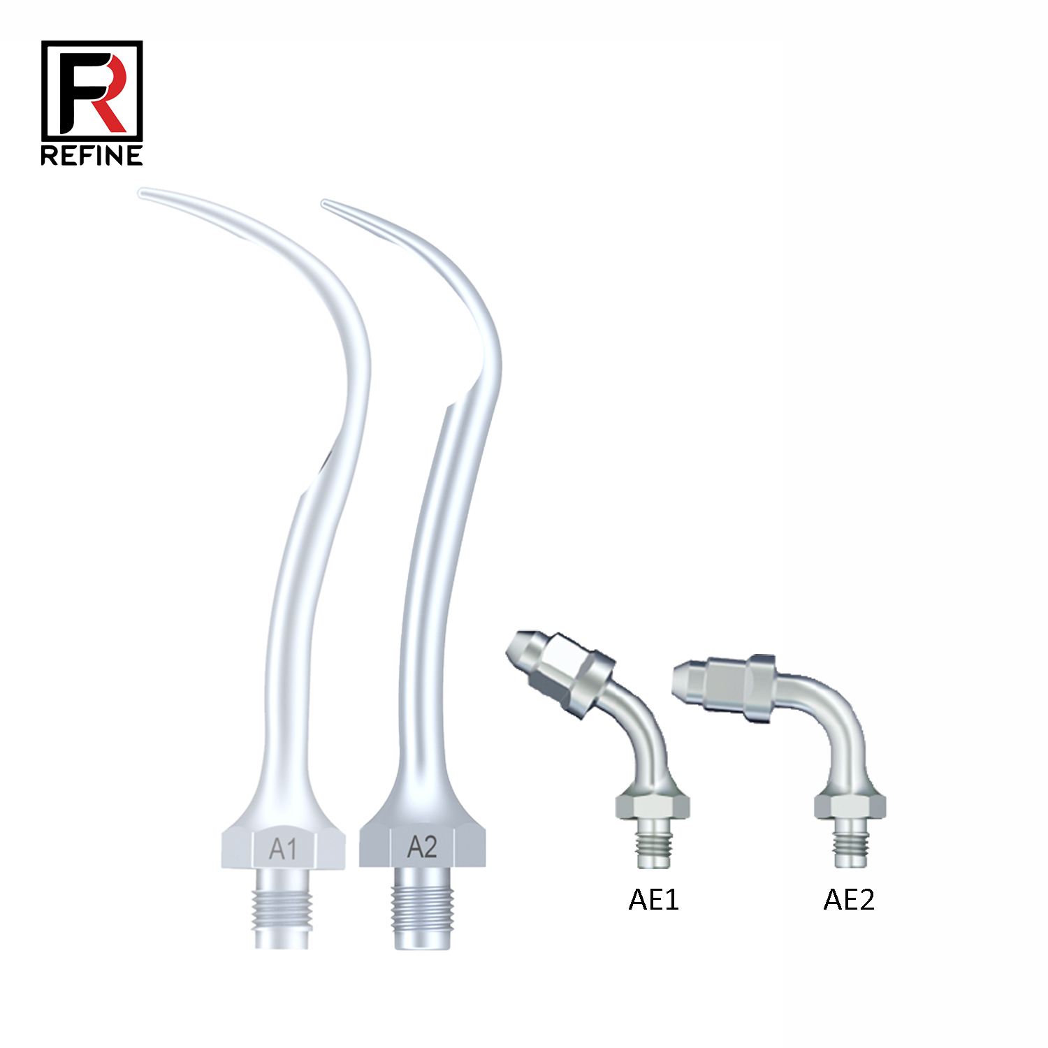 10-Piece Refine Dental Scaler Tips a1 a2 AE1 AE2 for Amdent LM Ultrasonic Scaler Handpiece image 2