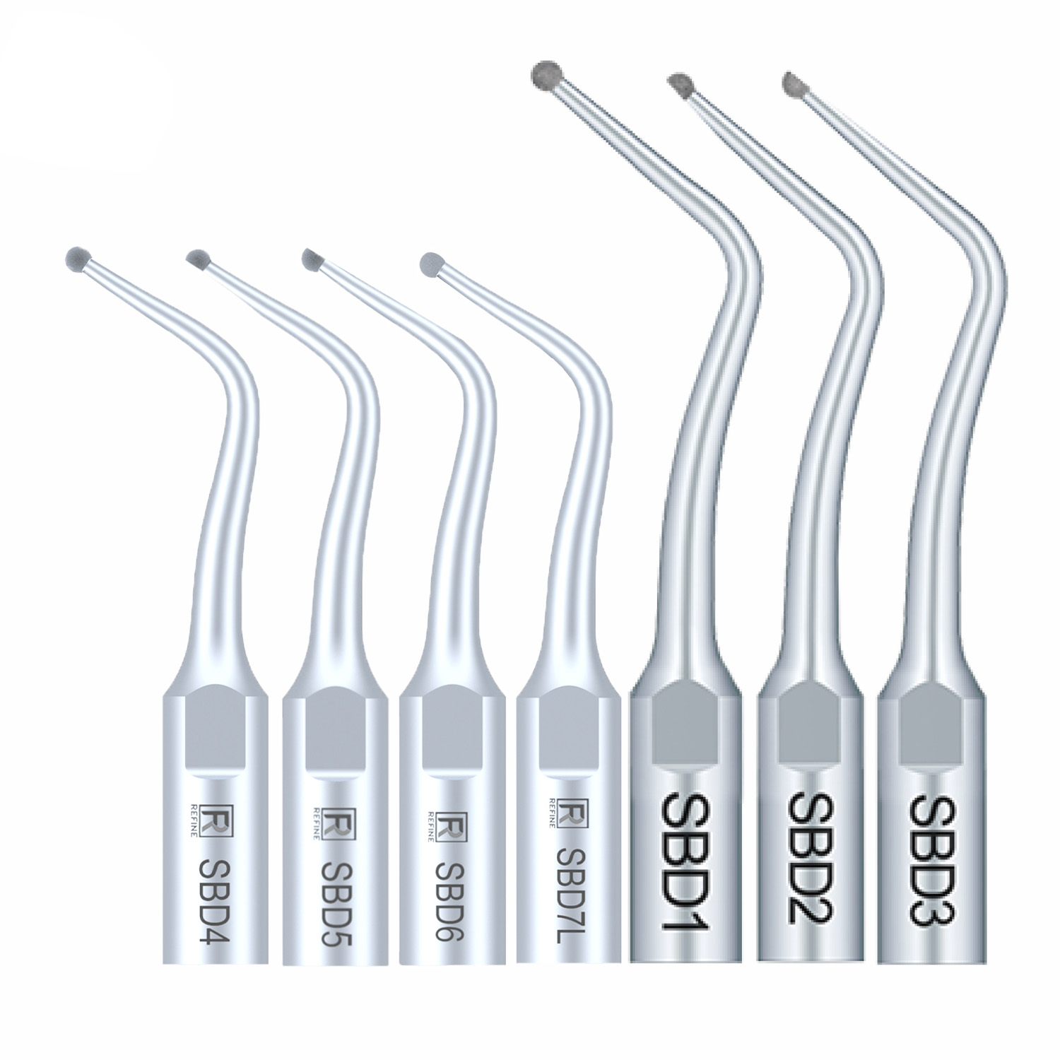 5-Piece Ultrasonic Scaler Tips SBD1 SBD2 SBD3 SBD4 SBD5/6 SBDR SBDL SBD7L SBD7R for SATELEC NSK DTE image 3