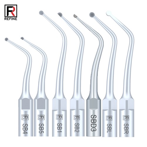 5-Piece Dental Scaler Tip SB1 SB2 SB3 SB4 SB5 SBR SBL, Compatible with REFINE EMS Woodpecker Scaler Handpiece image 1