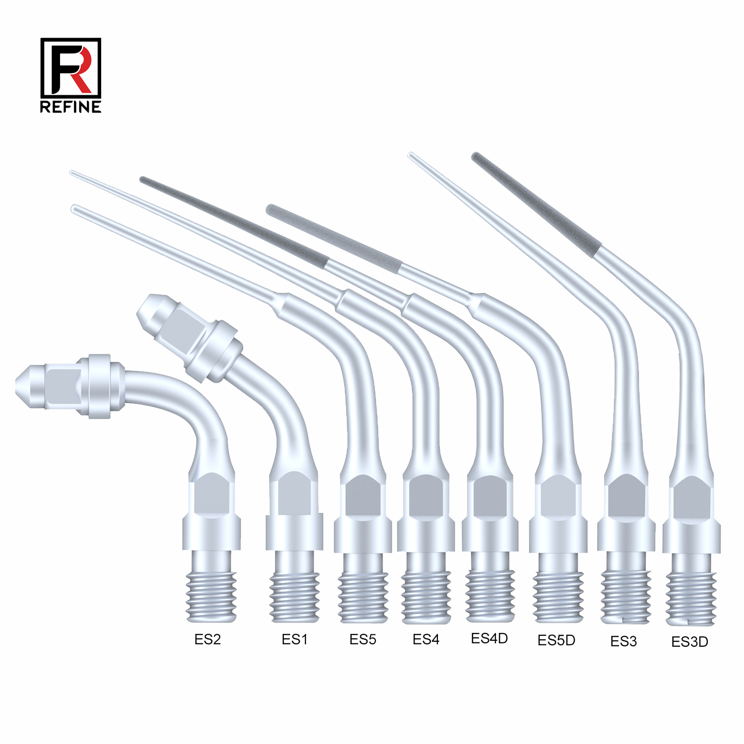 5-Piece Dental Scaler Implant Tips ES3D ES4D ES5D ES10D ES14 ES14D ES15 ES15D for Sirona Scaler Handpiece image 2