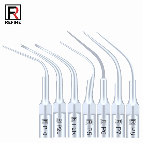 5-Piece Dental Tips P2L P2R P2LD P2RD P5 P6 P7 P8 P10 P11 P12 P14L, Compatible with for Refine EMS Woodpecker Scaler Handpiece image 1
