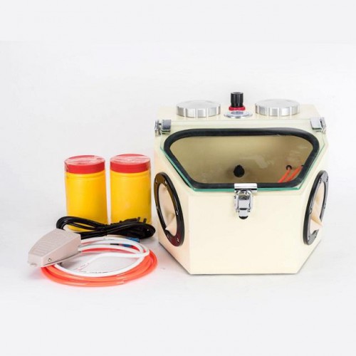 JG-571 Double Pen Type Sand Blaster Professional Dental Lab Sandblaster Machine image 1