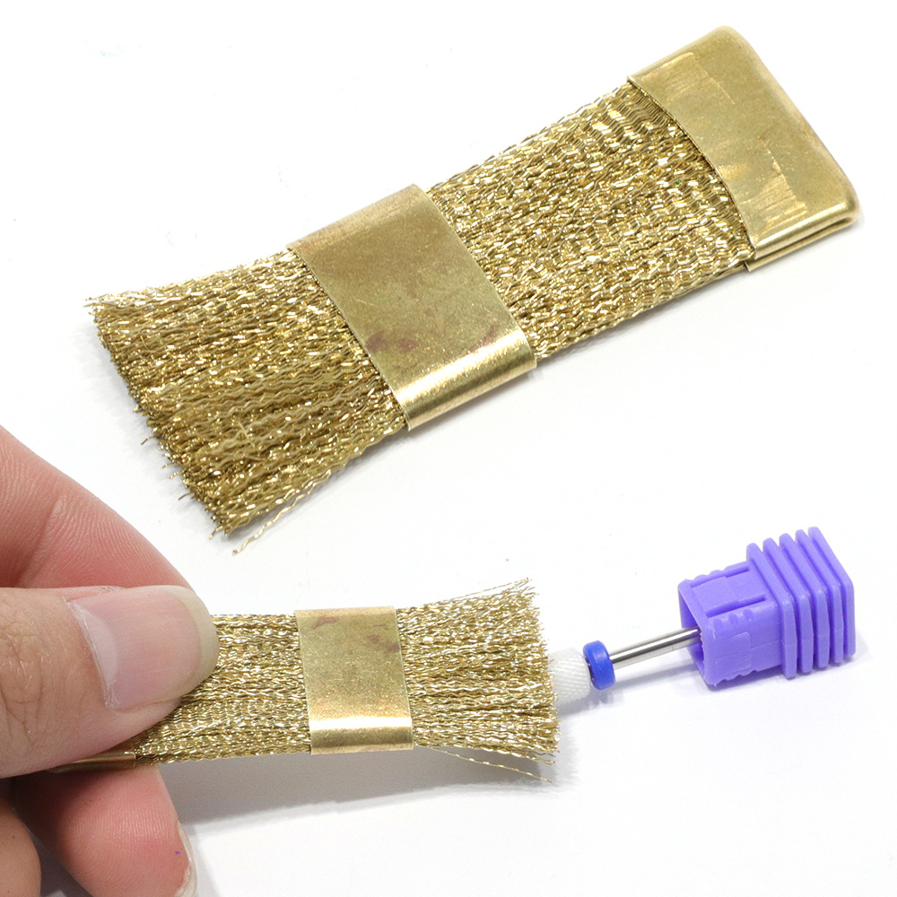 10-Piece Dental Lab Bur Brass Wire Flat Brush Nylon Flat Cleaning Tool image 2